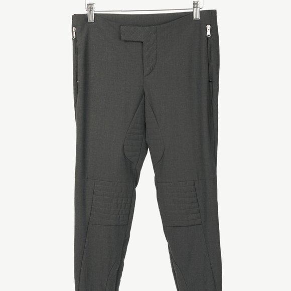 Brunello Cucinelli Anthracite Stretch-Wool Quilted Zip-Hem Trousers - Picture 1 of 13